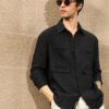 Straw-Tactile Utility Oversized Shirt