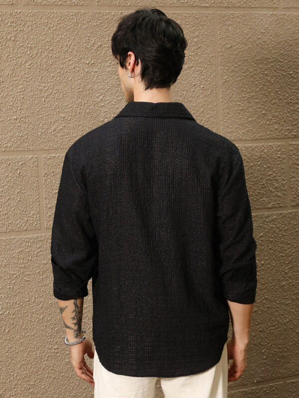 Straw-Tactile Utility Oversized Shirt - Image 3