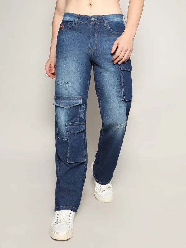 Utility Cargo Denim Jeans - Image 2