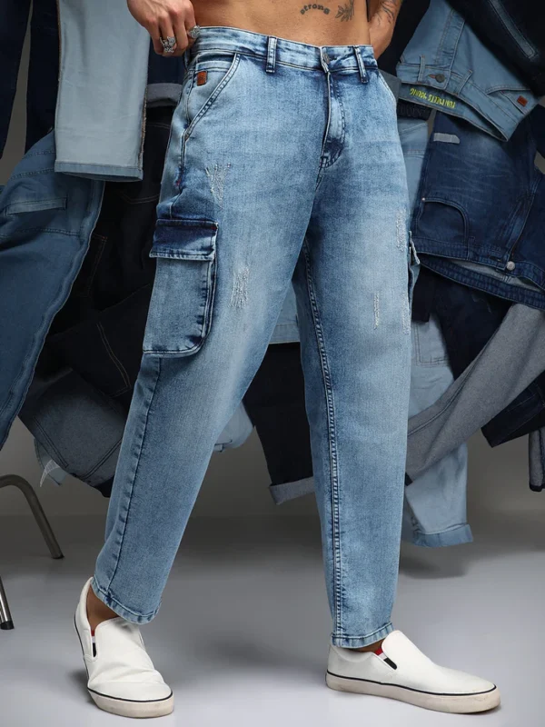 Straight-Fit Utility Denim Jeans - Image 3