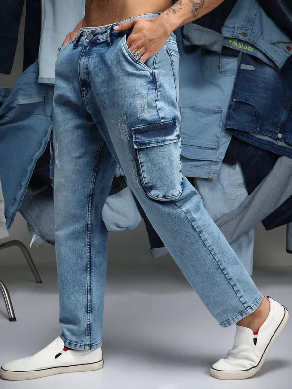 Straight-Fit Utility Denim Jeans - Image 4