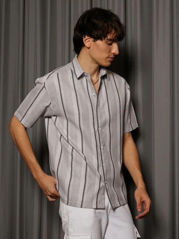 Unbalanced Striped Shirt - Image 2