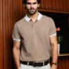Cuboid-Stripe Polo T-Shirt