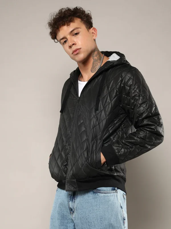 Quilted Puffer Jacket With Zip-Closure - Image 3