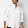 Blue Buddha White Printed Mens Shirt