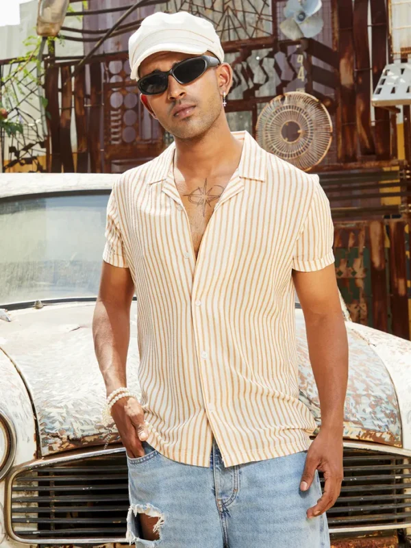 Unbalanced Striped Shirt