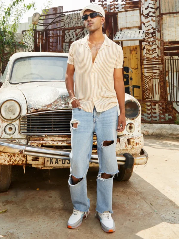 Unbalanced Striped Shirt - Image 4