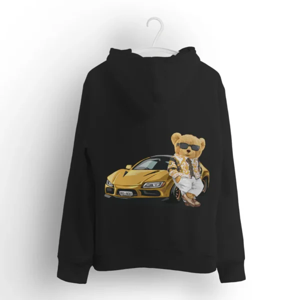 Rich Club Teddy Black Hoodie - Image 3