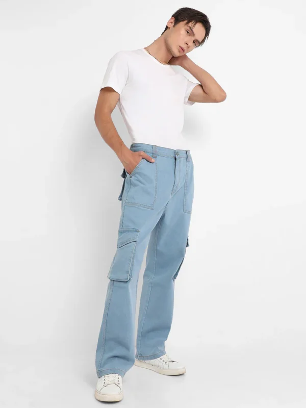 Utility Cargo Denim Jeans - Image 3