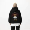Misfit Teddy Black Oversized Hoodie (Heavyweight) - Image 4
