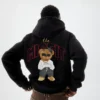 Misfit Teddy Black Oversized Hoodie (Heavyweight)