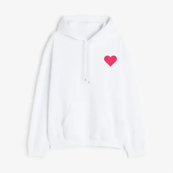 Love Teddy White Oversized Hoodie (Heavyweight) - Image 5